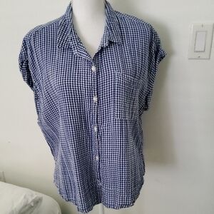 Old Navy Blue Gingham Shirt